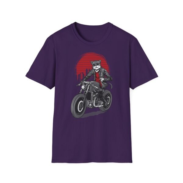 Cool Cat Biker T-Shirt - T-shirt unisexe souple pour les amoureux des animaux – Image 29