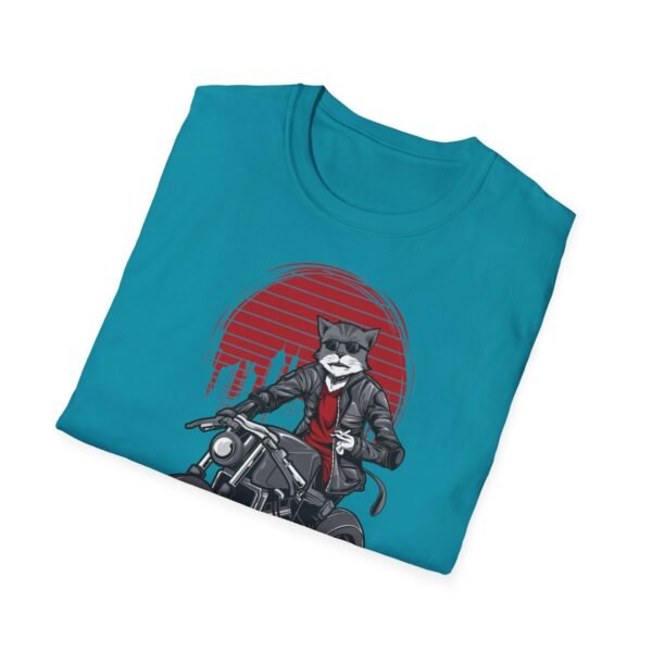 Cool Cat Biker T-Shirt - T-shirt unisexe souple pour les amoureux des animaux – Image 20