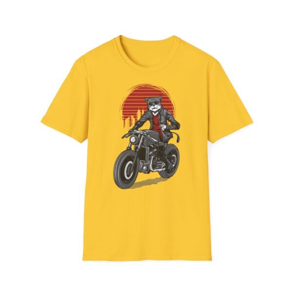 Cool Cat Biker T-Shirt - T-shirt unisexe souple pour les amoureux des animaux – Image 9