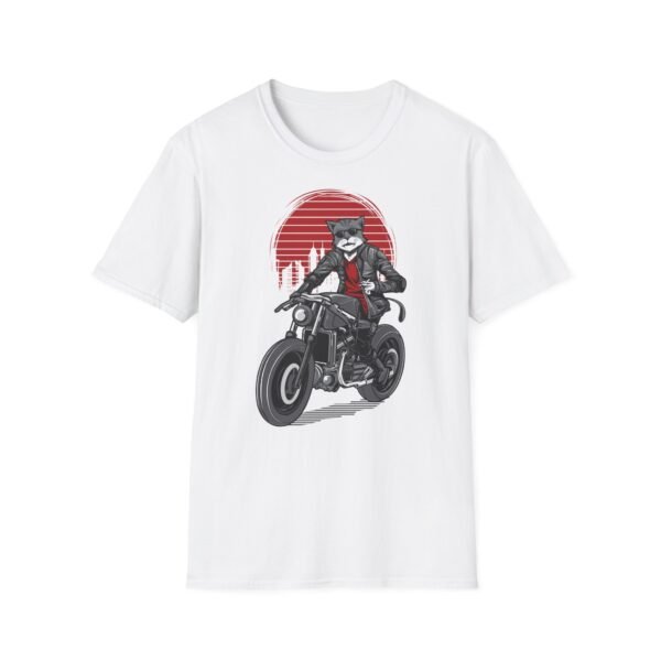 Cool Cat Biker T-Shirt - T-shirt unisexe souple pour les amoureux des animaux