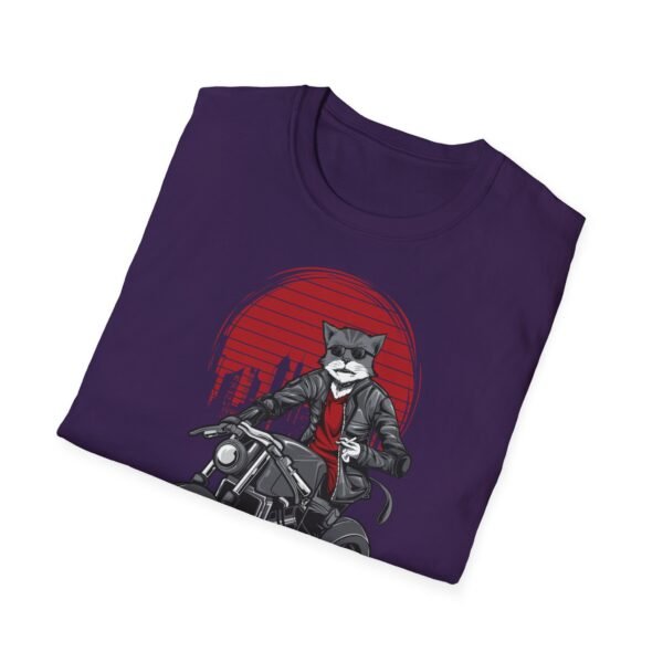 Cool Cat Biker T-Shirt - T-shirt unisexe souple pour les amoureux des animaux – Image 32